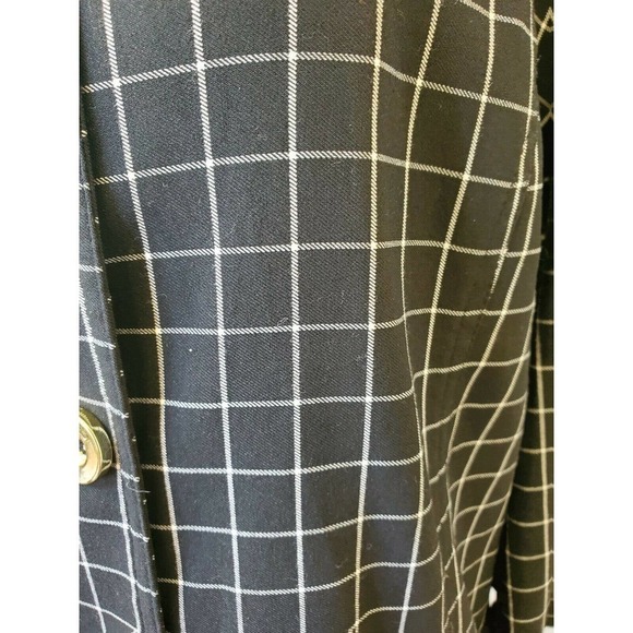 Attyre New York Sz L Plaid Jacket Golden Buttons - Picture 3 of 10